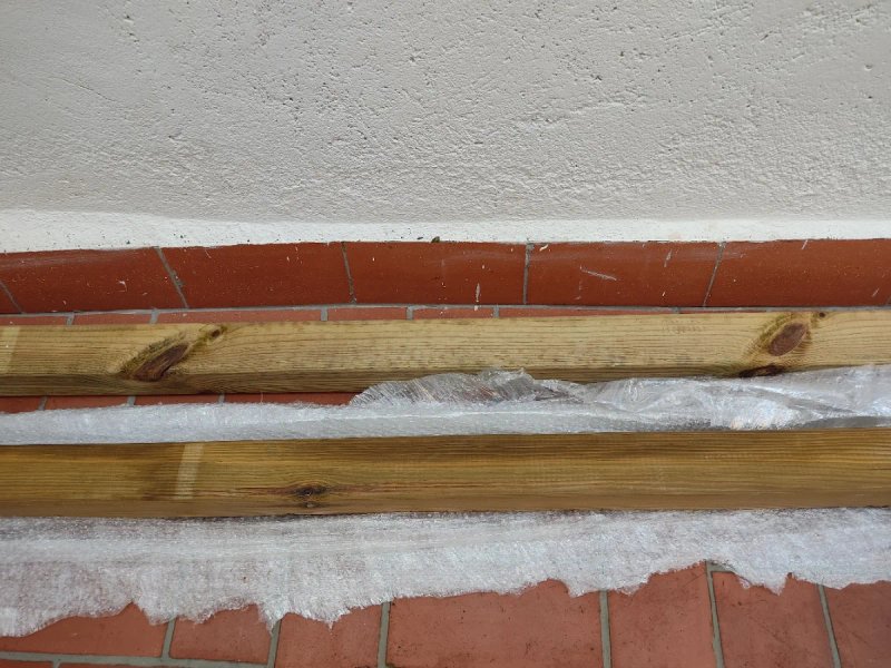 2 Postes Madera Pino Exterior 9x9x300cm