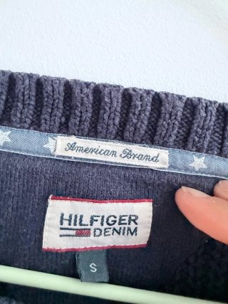Jersey Tommy Hilfiger rayas gris y rosa