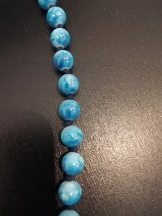Collana vintage perle azzurre made in Italy