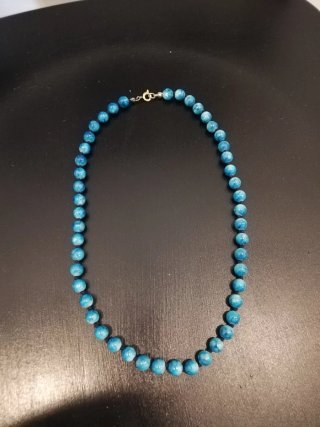 Collana vintage perle azzurre made in Italy