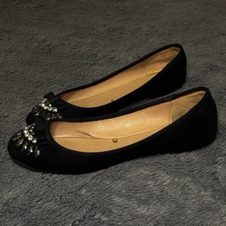 Bailarinas Negras con Pedrería | (ZARA)