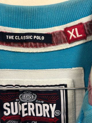 Polo Superdry azul turquesa hombre Talla XL