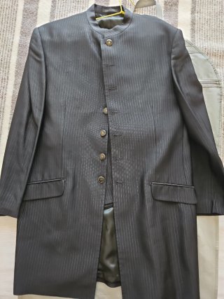 Traje Carlo Pignatelli Negro Rayas