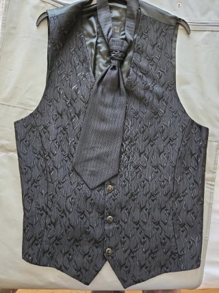 Traje Carlo Pignatelli Negro Rayas
