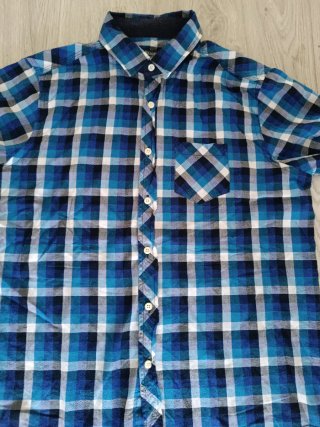 Camisa de cuadros azul