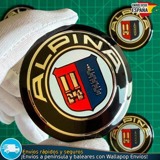 Emblemas Alpina 56mm x4 Logo Tapacubos BMW Llantas