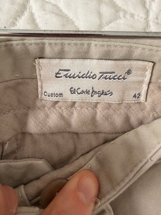 Pantalón chino Emidio Tucci beige talla 42