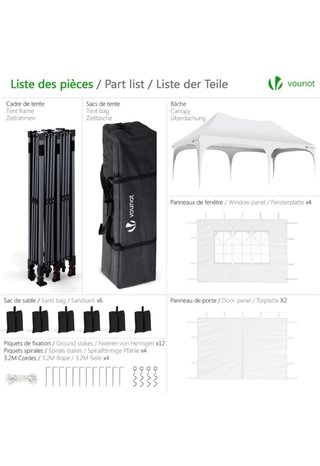Carpa plegable 3x6m nueva Impermeable pabellon