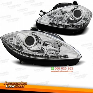 FAROS LUZ DIURNA LED CRISTAL CLARO CROMADO PARA S