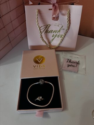 Conjunto Vida con Joyas: Pulsera y Anillo Rosa