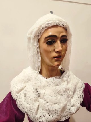 Réplica Esperanza de Triana con candelero