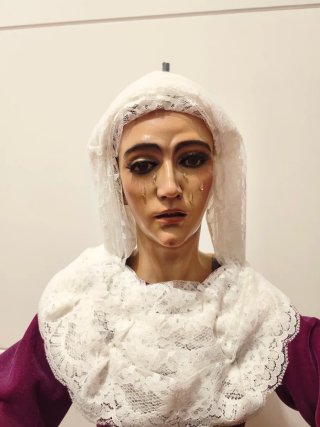 Réplica Esperanza de Triana con candelero