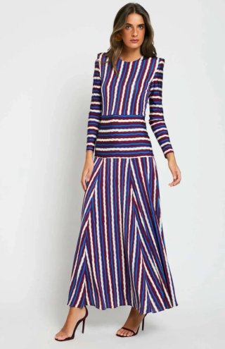 Vestido Erry Colour Nude Rayas