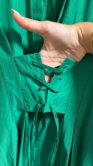 Vestido camisero verde Stradivarius Talla S