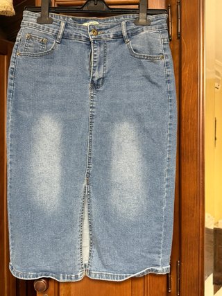 Falda vaquera midi talla L