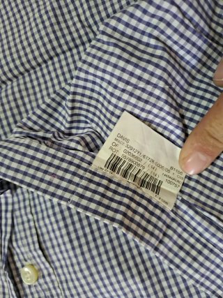 Camisa Burberry Manga Corta Cuadros Azul Blanco