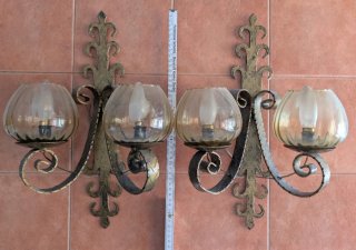 Lámparas de pared doradas con globos - gratis