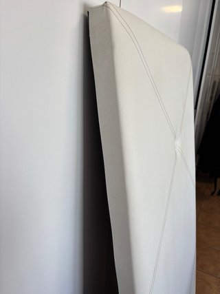 Cabecero Cama 160cm Piel Sintética Blanco