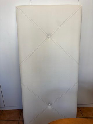 Cabecero Cama 160cm Piel Sintética Blanco
