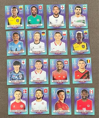 Lote de 60 cromos Panini del Mundial Qatar 2022