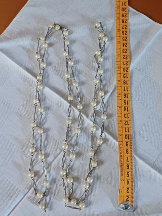 Collana extra lunga perle vintage 176 cm