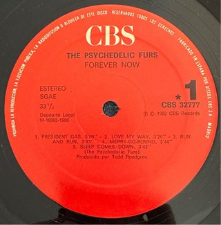 PSYCHEDELIC FURS VINILO LP FOREVER 1982