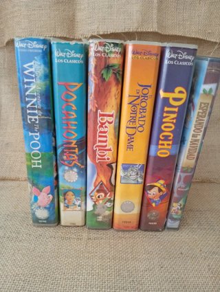 Lote 6 Películas VHS Disney Clásicos