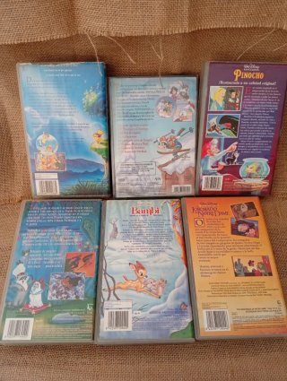Lote 6 Películas VHS Disney Clásicos