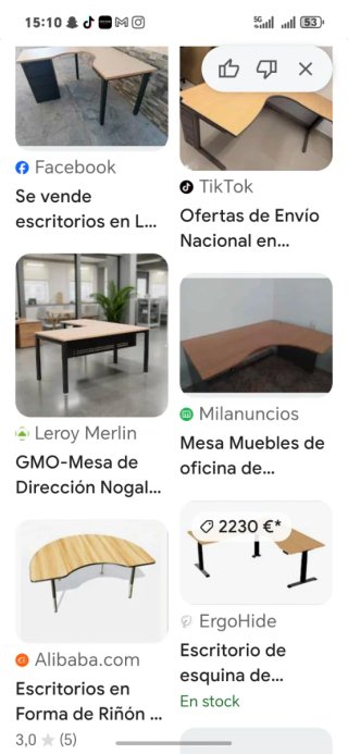 Mesa de oficina/despacho madera y metal