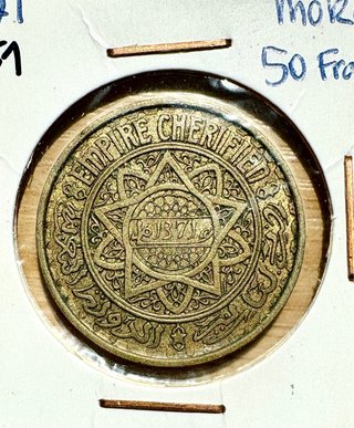 Lote 3 Monedas Marruecos 1370-1371 Protectorado