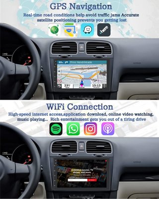 Radio Coche Android 11 2 DIN Carplay inalámbrico 7