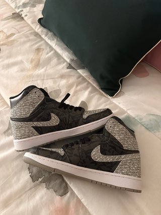 Nike Air Force 1 High Top Negro/Plata talla 41