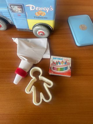 Contenitore latta camioncino Silver Crane vintage