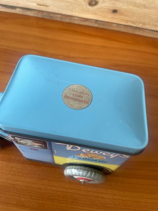 Contenitore latta camioncino Silver Crane vintage