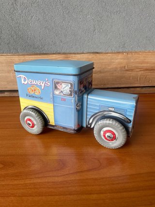 Contenitore latta camioncino Silver Crane vintage