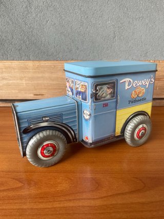 Contenitore latta camioncino Silver Crane vintage