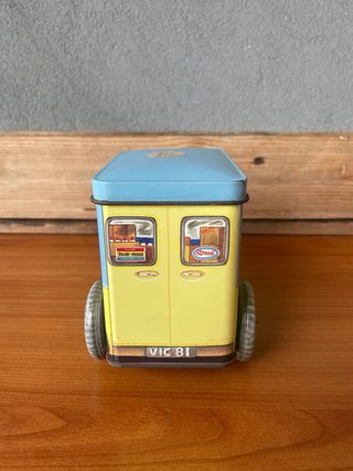 Contenitore latta camioncino Silver Crane vintage