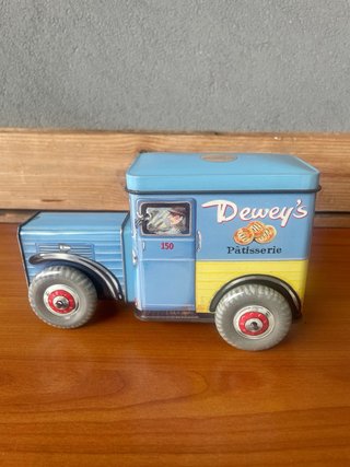 Contenitore latta camioncino Silver Crane vintage