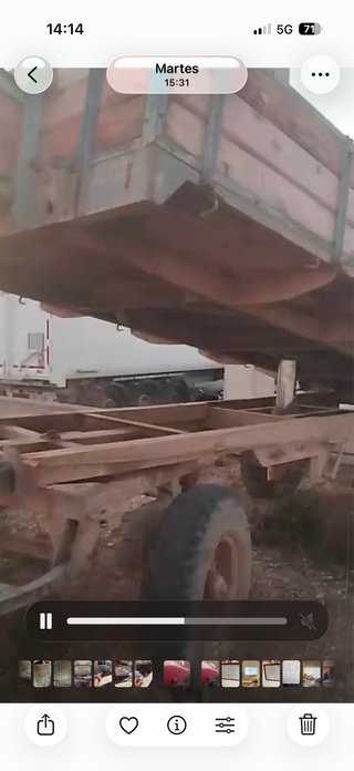 Remolque agricola basculante 2 ejes 650 67 18 34