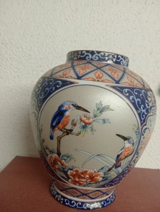 Jarrón Macao porcelana hecho en Japón