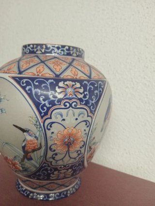 Jarrón Macao porcelana hecho en Japón