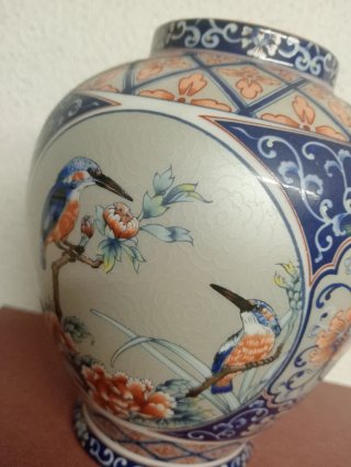 Jarrón Macao porcelana hecho en Japón