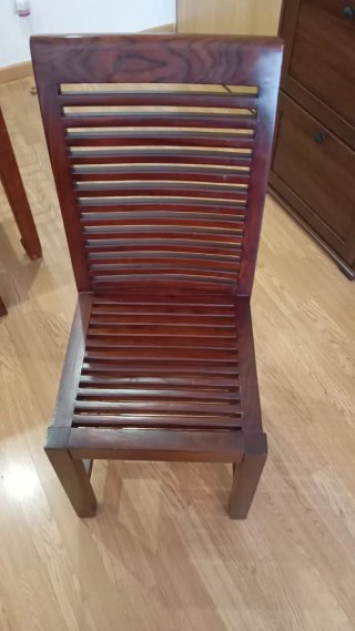 Mesa comedor madera maciza + 6 sillas
