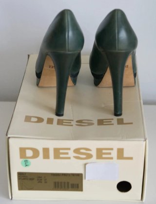Zapatos Tacón DIESEL Piel Verde Oliva - Talla 37