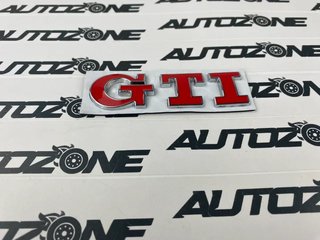 Emblema GTI rojo/gris para maletero Volkswagen