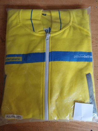 Felpa Poste Italiane M Gialla Blu nuova