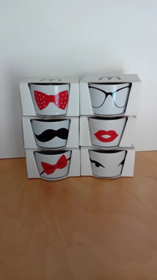 Set 6 Coppette Ceramica McDonald's Vintage