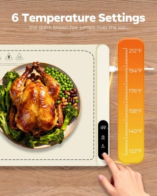 Tappetino riscaldante elettrico per alimenti NUOVO