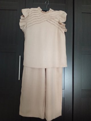Conjunto 2 piezas mujer beige