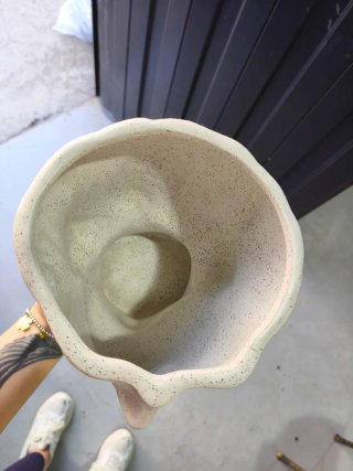 Macetero/Jarrón Escultura Blanco